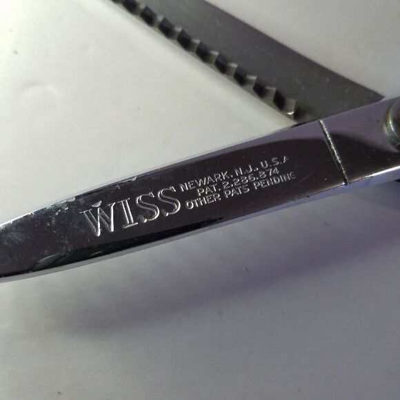 Vintage Wiss Chrome Zig Zag Pinking Sheers Sewing Scissors - Picture 7 of 8